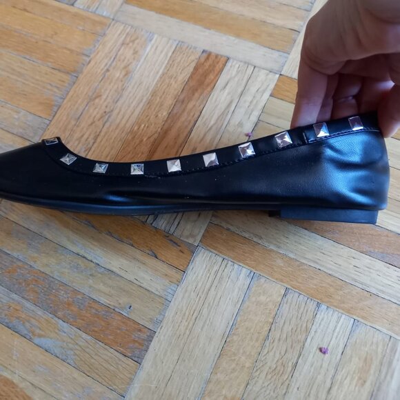 Christian Siriano flat studded black ballerinas shoes, size 7.5 - Picture 5 of 12